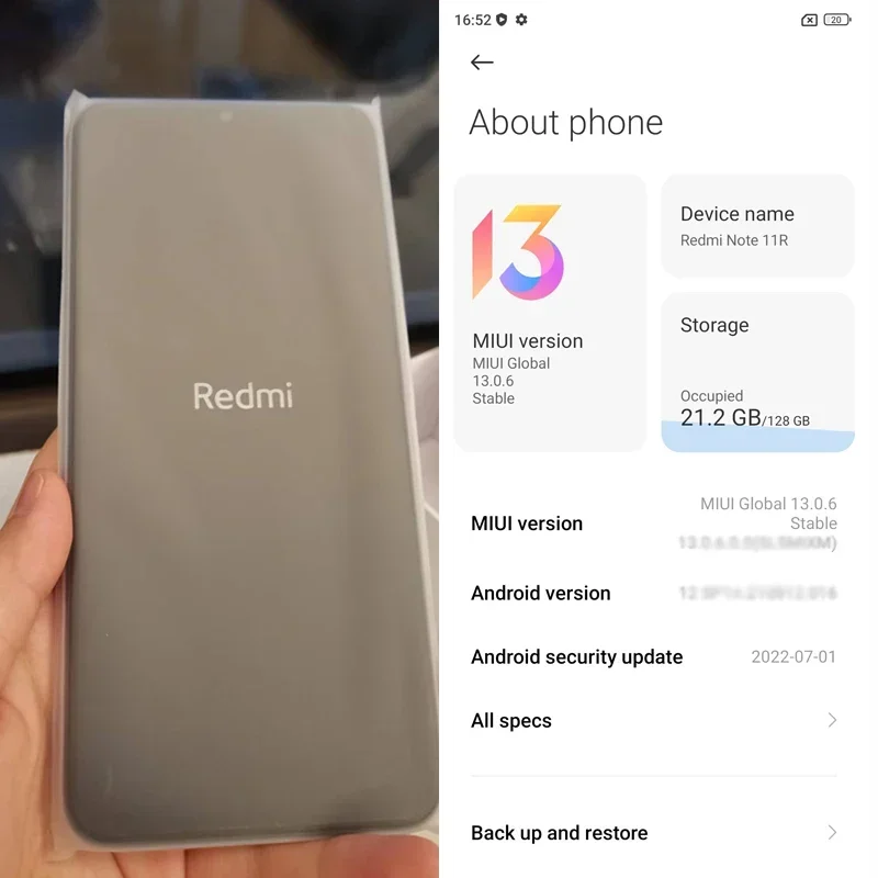 Global Rom Xiaomi Redmi Note 11R 4/6/8GB+128GB MTK700 5000mAh 5G Smartphone 90 Hz 6.58“ FHD+ 13MP Bluetooth 5.1 Mobile Phones
