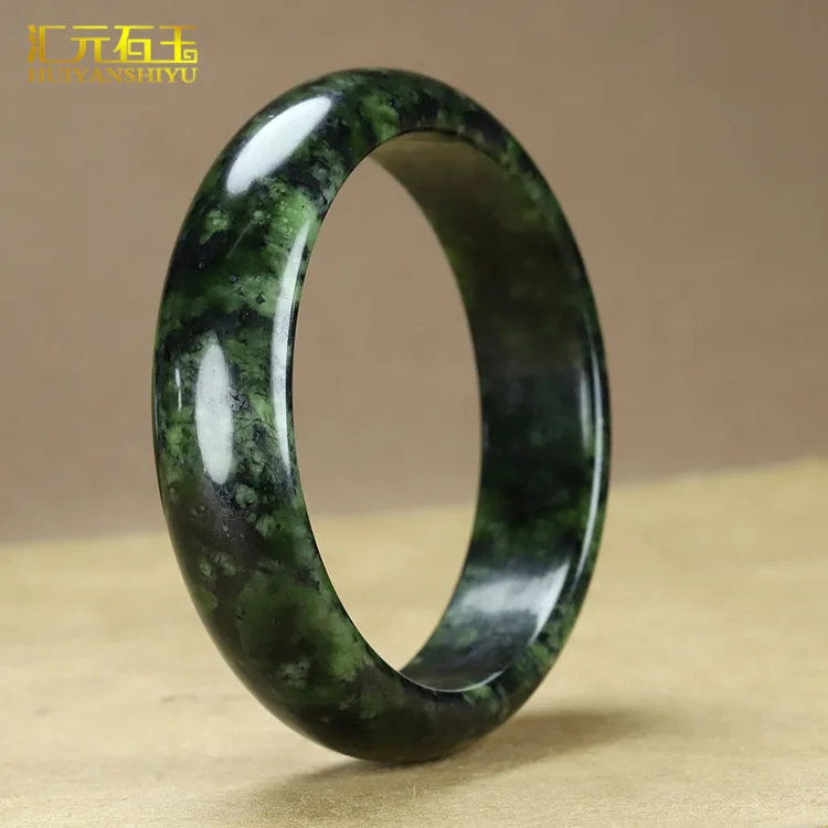 

Natural Green Jade Bangle Women Healing Gemstone Fine Jewelry Genuine Tibetan Jades Medicine King Stone Magnetic Health Bangles
