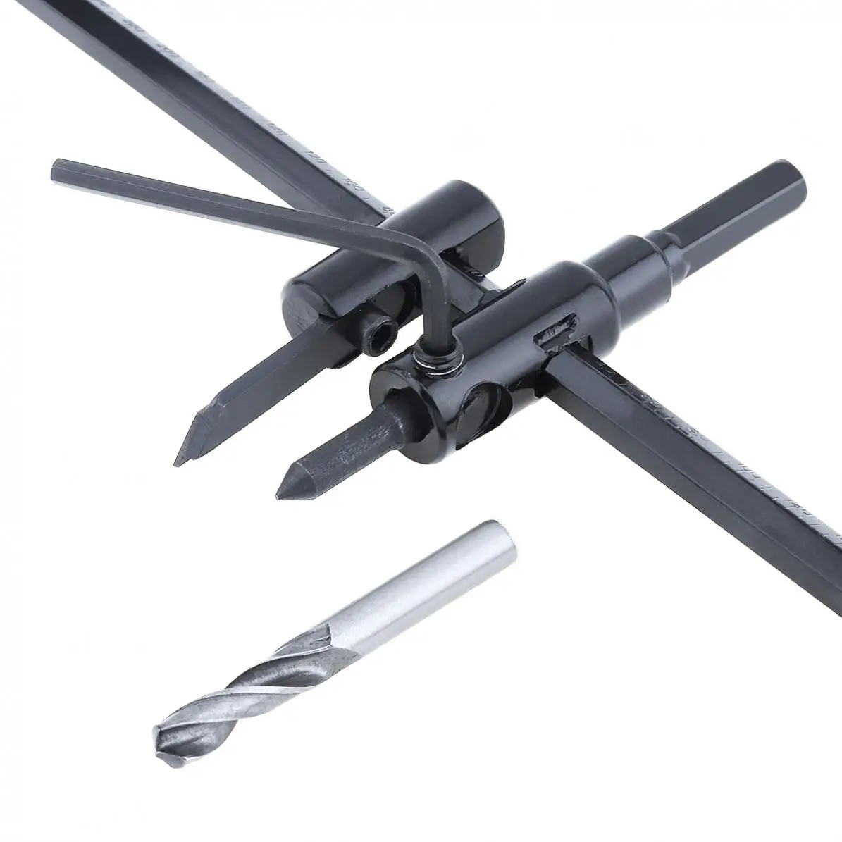 Carbon Steel Adjustable Drywall Drill Bit Saw 30-300mm Round Cutting Circle Hole Cutter Saw Kit for Woodworking