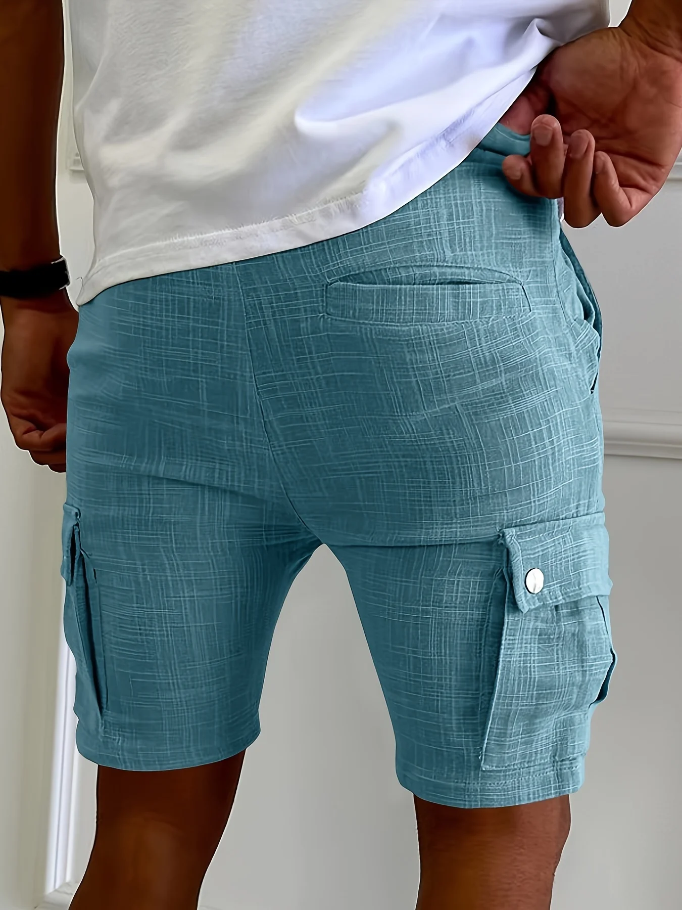 New summer men's trend West Coast pocket Heavy cotton outdoor shorts