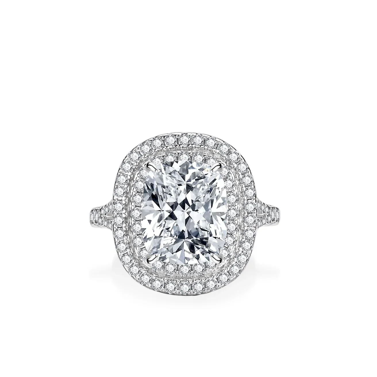 Рисунок 3 - Роскошные платиновые кольца с муассанитом 4CT D цвета