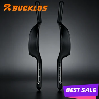 Manubrio BUCKLOS TT Bar per Bici da Strada, Barra Aero in Carbonio T700, Altezza e Angolazione Regolabili