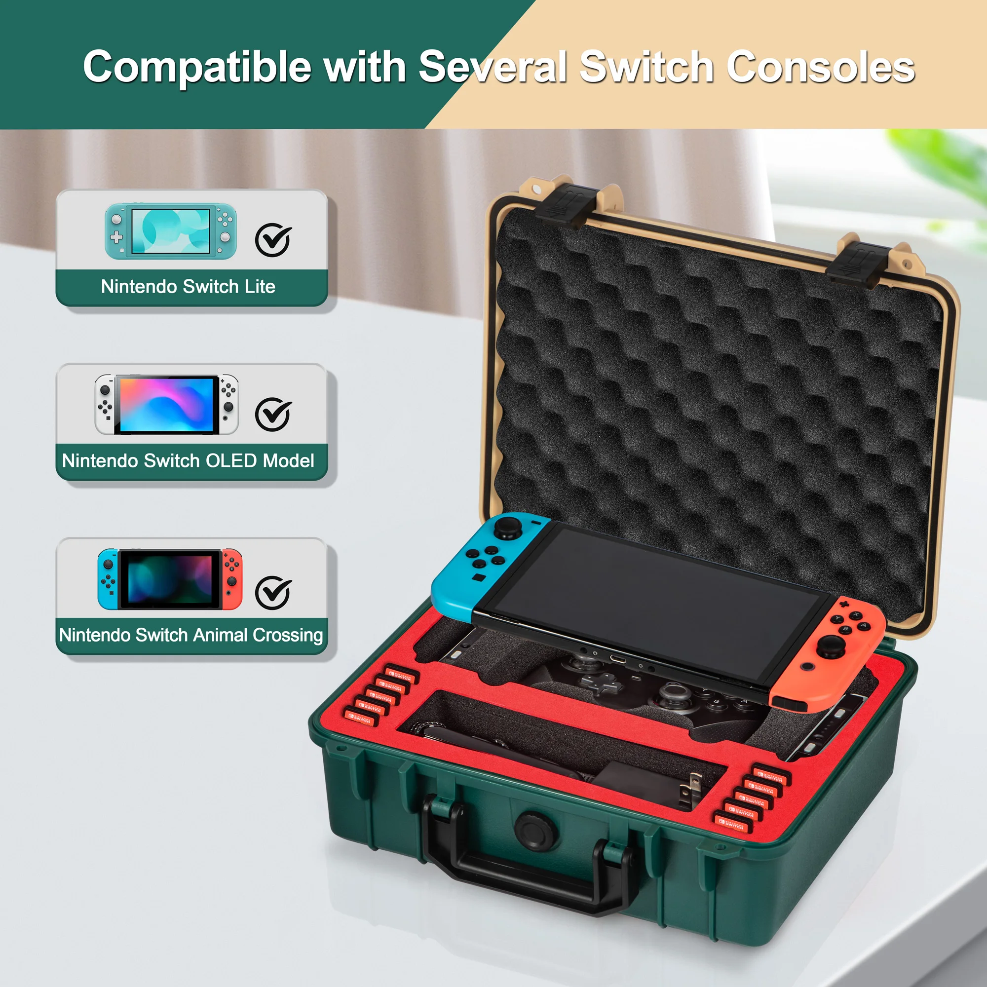 Nintendo Switch用防水キャリングケース,ポータブルトラベル