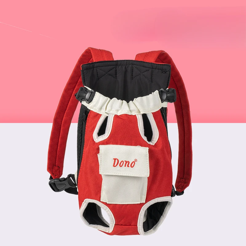 Canvas Pet Bag Dog Bag Portable Travel Backpack Outdoor Cat Mesh Cloth Chest Four Legged Backpack Travel Four Seasons Pet