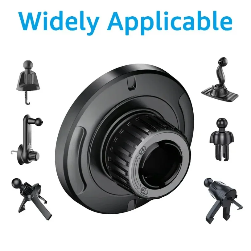 Magnetic Phone Holder Parts CD Pattern for MagSafe iPhone 16-12 Samsung Xiaomi for 17mm Ball Head Desktop Holder/Air Outlet Hook