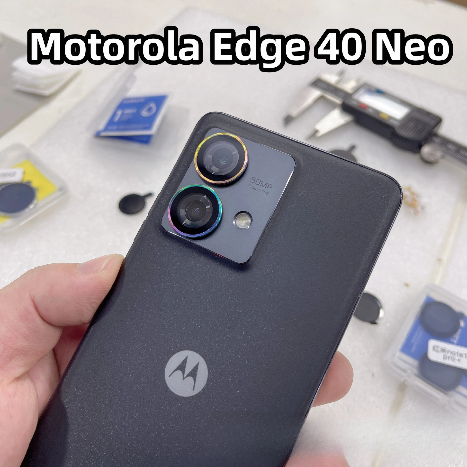 EASSGU Custodia Per Motorola Moto Edge 40 Neo 5G, Cover In Silicone TPU Sfumato Trasparente, Antiurto E Antigraffio, Colore Oro Rosa