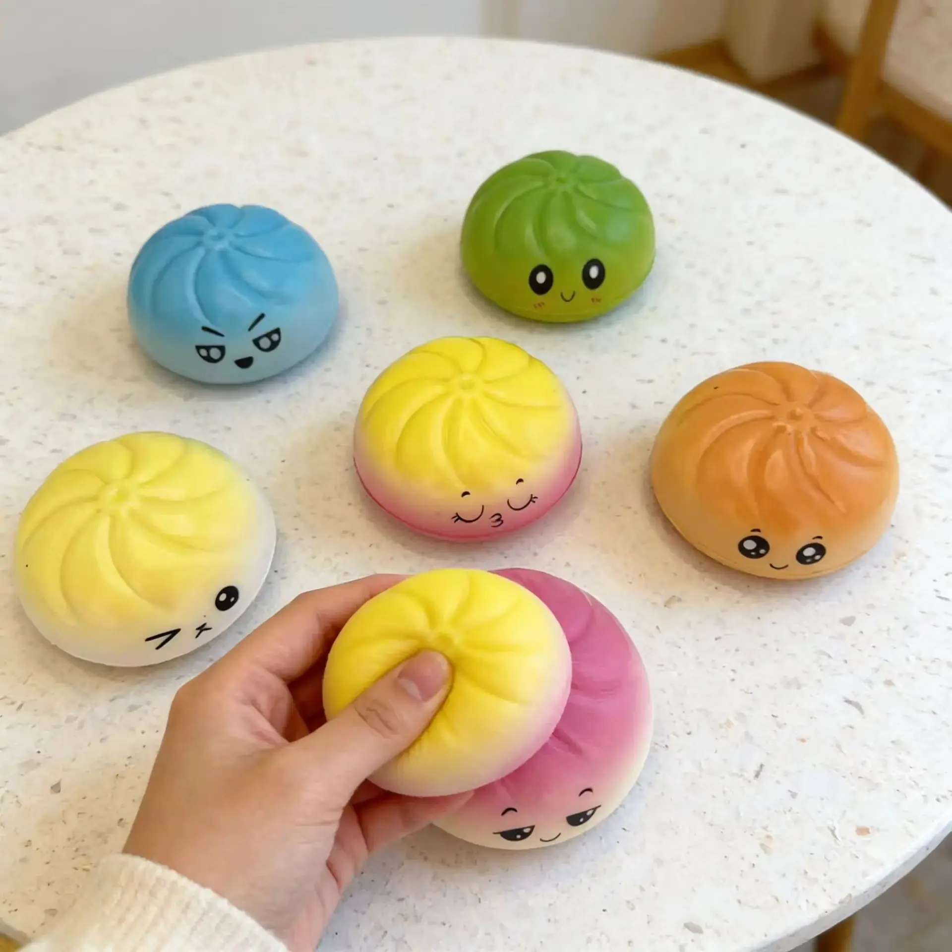 Colorful Dumpling Squishies: Cute Slow Rising Stress Relief Toy