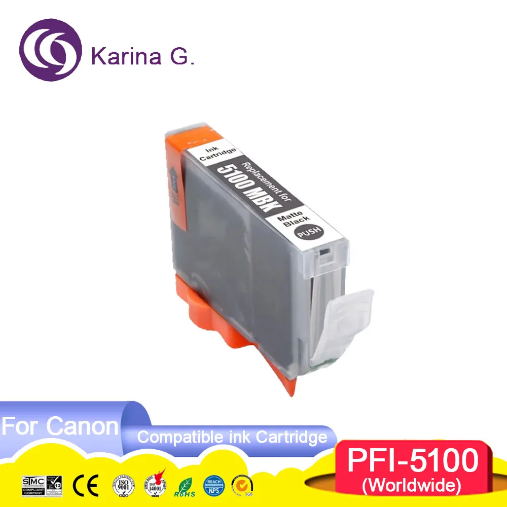 PFI 5100 PFI5100 PFI-5100 Premium Color Compatible Inkjet Ink Cartridge for ima