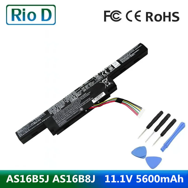Nuova Batteria Per Laptop As16B5J As16B8J Per Acer Aspire E15 E5-575G 53Vg 3 Icr19/66-2 11.1V 5600Mah