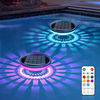 ไฟสระว่ายน้ําลอยน้ําพลังงานแสงอาทิตย์, เปลี่ยนสี, ไฟ LED กันน้ํา IP67 พลังงานแสงอาทิตย์สําหรับสระว่ายน้ํา, บ่อ, อ่างน้ําร้อน, ตกแต่งงานแต่งงาน 1