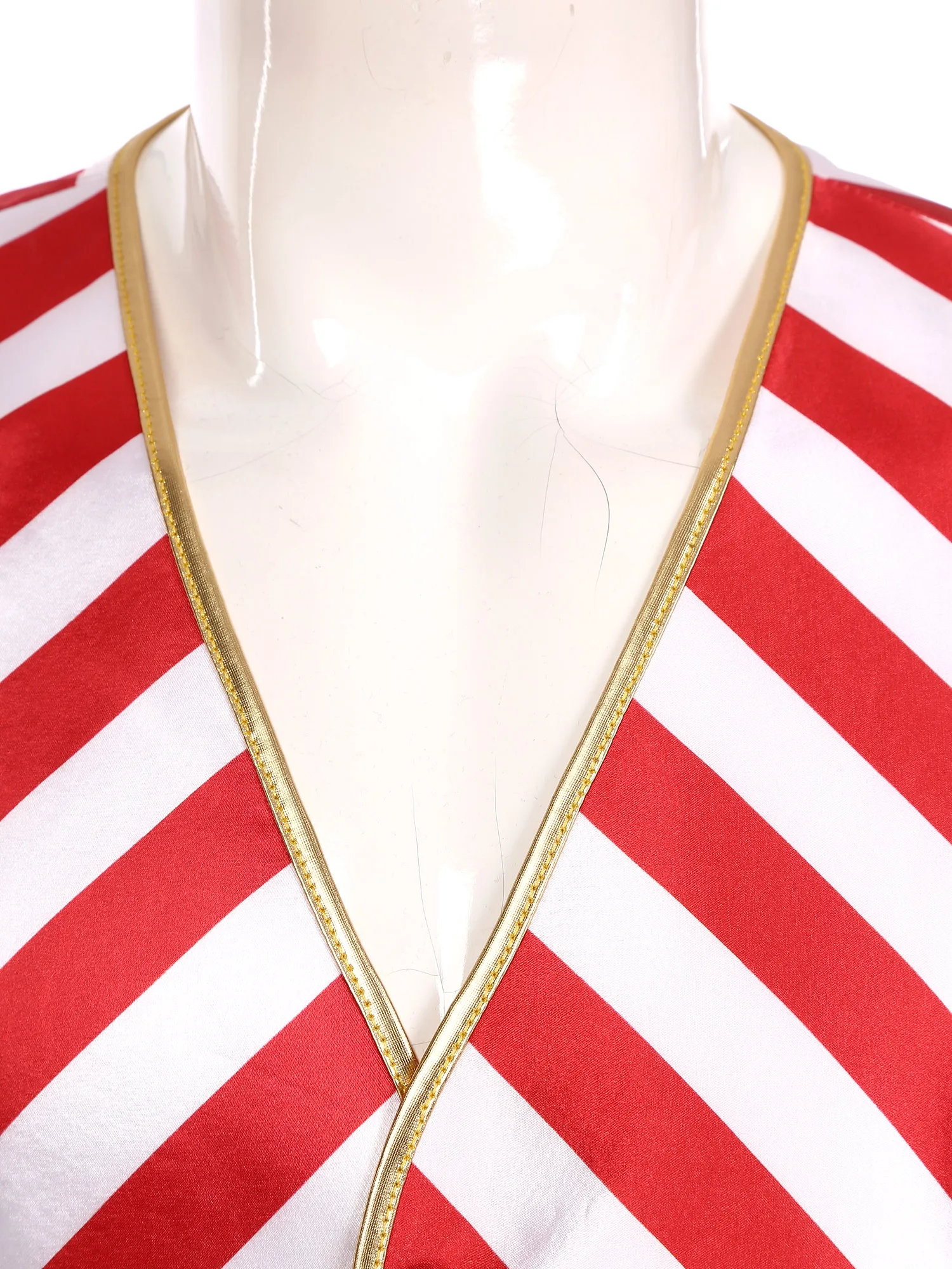Kids Christmas Candy Cane Striped Waistcoat Halloween Performance Party Costume V Neck Vest Jacket Santa Claus Sleeveless Tops cosplay costume santa claus costume