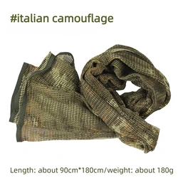 Breathable Camouflage Lightweight Outdoor Mesh Scarf and Veil - 90cm 180cm (Italian Camouflage)
