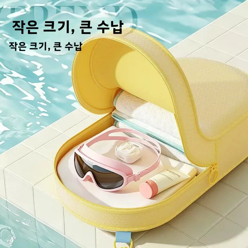 방수 휴대용 수영 가방 다이빙 화장품 가방 습식 건식 분리 수중 의류 보관을위한 대용량 세탁 가방