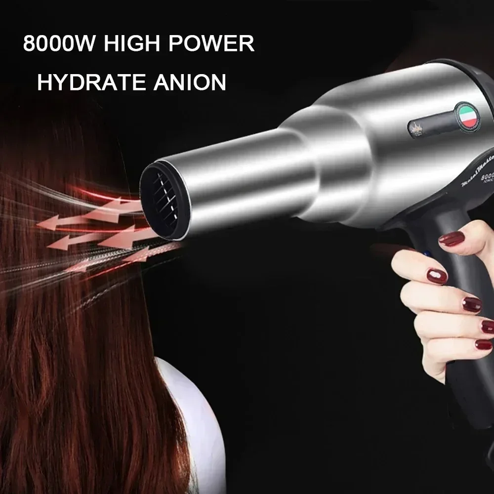 Professional 8000W Powerful Blow Dryer Ionic Hair Dryer Fast Drying Negative Ions Barber/Salon Styling Tools Hair Care 6
