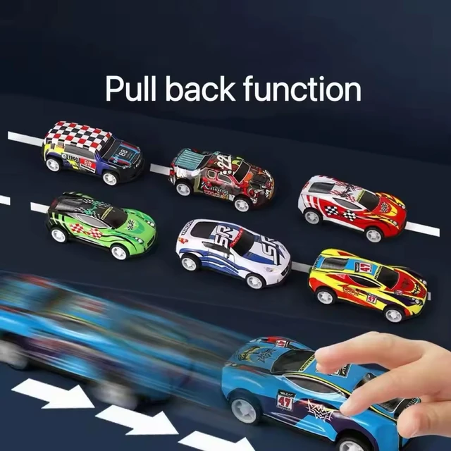 100Pcs Alloy Diecast Car Mini Cars Model Se tToys for Boys Sliding Inertia Pull Back Vehicle Toy Birthday Gift for Kids Toddler 4