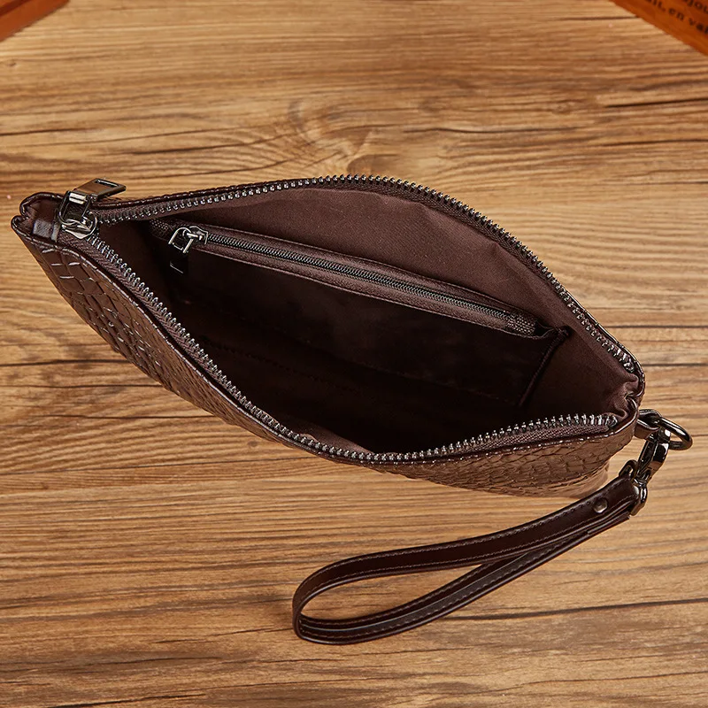 Large Capacity Men Clutch Bag Envelope Wallet Designer Zipper Purse