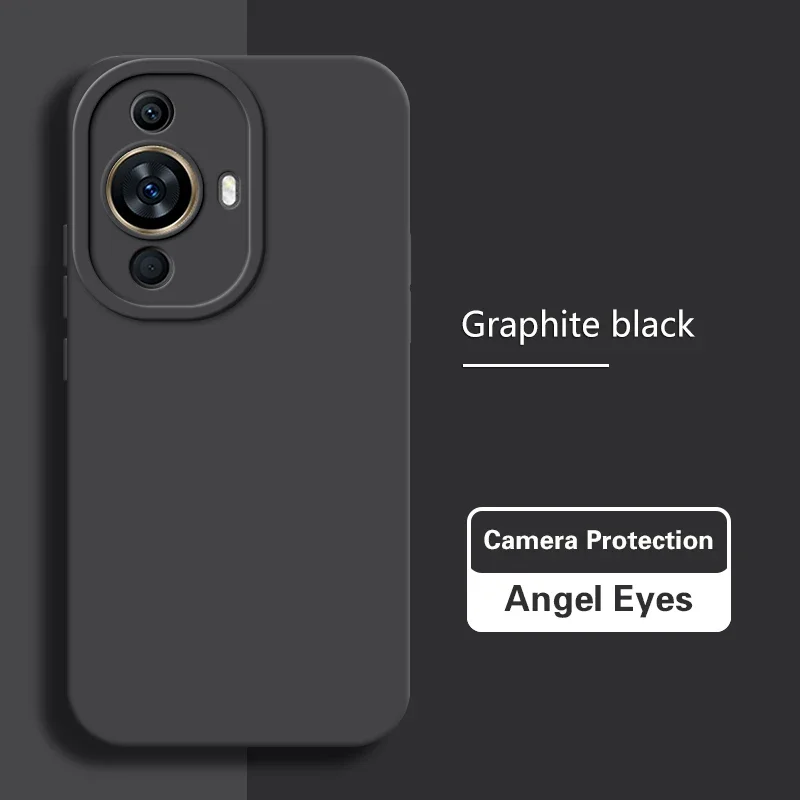 Candy Color Matte Angel Eye Soft Liquid Silicone Phone Case