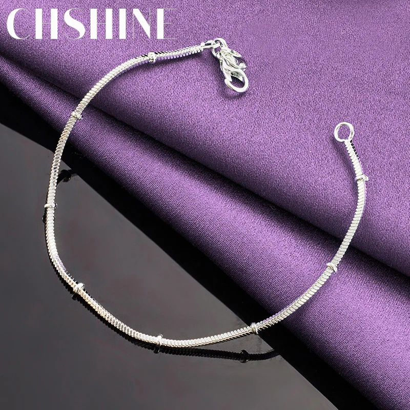 

CHSHINE Wholesale 925 Sterling Silver 2mm Snake Chain Bracelet For Women Men Wedding Party Fashion Charm Jewelry Gifts