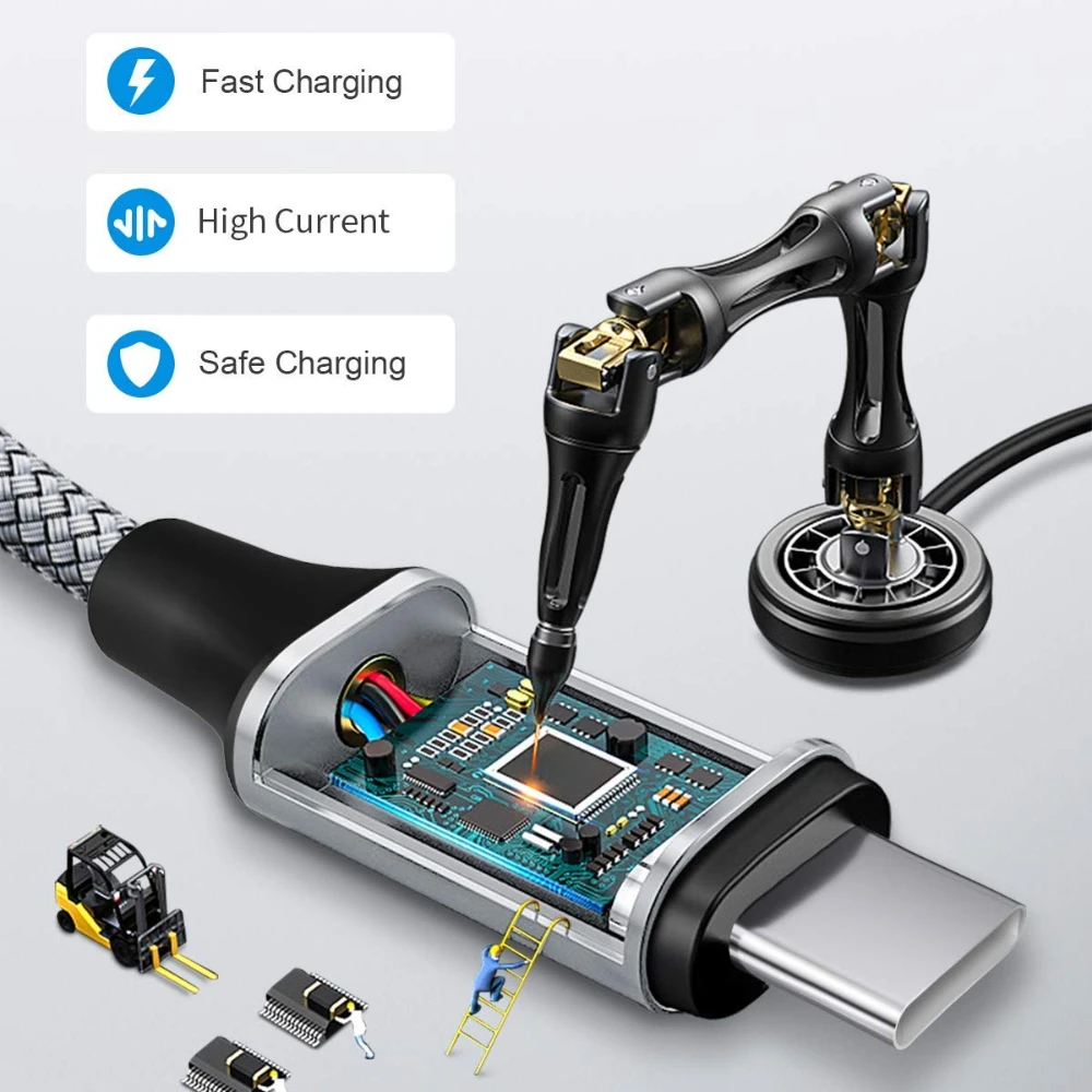 High-Speed Type C Charging and Data Cable - 8m/5m/3m Long, Fast Charging USB-C Cord