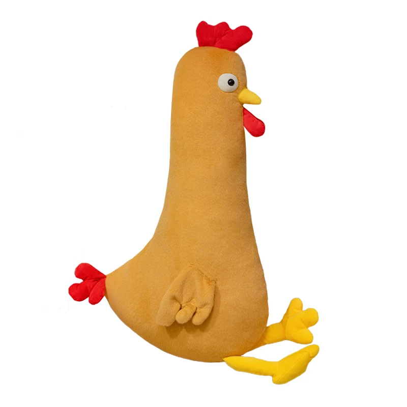 Peluche De Pollo Amarillo - Muñeco De Felpa Suave Con Patas Largas - Ideal Para Niños, Decoración O Regalo - Tamaño 34 Cm