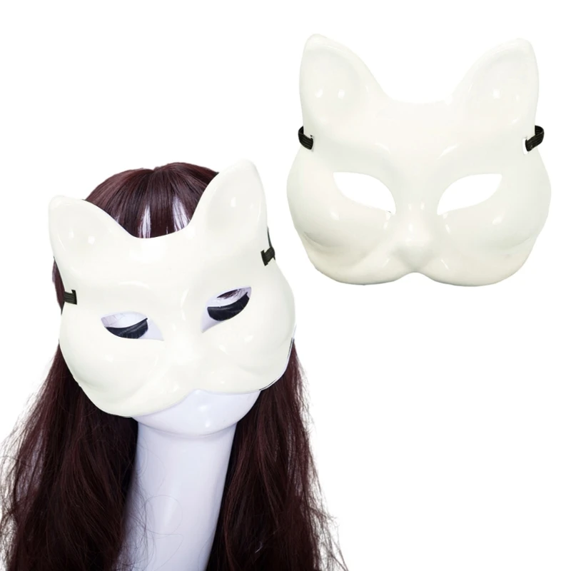 20pcs blank masks for decorating Personality DIY Hand Painted Cat