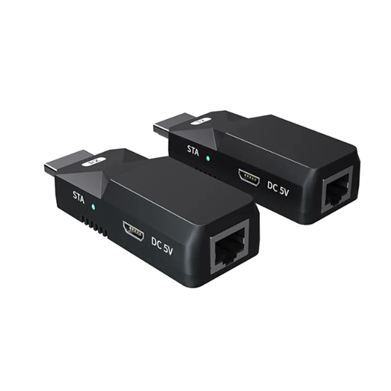 

-Совместим с 165Ft аудио-видео 1080P через Cat5 Cat6 Ethernet-Кабель передачи сигнала без потерь адаптер для дальнего расстояния запасные части
