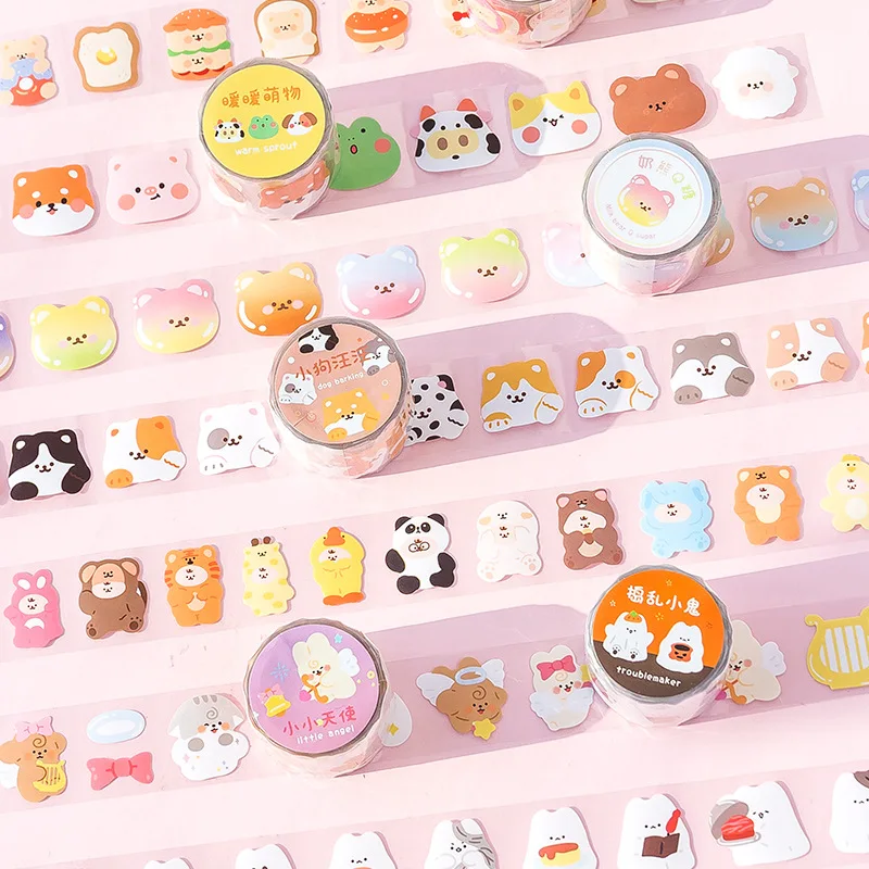 

30 pcs/lot Cartoon Bear Rabbit Washi Tape Decoration Sticker Scrapbooking Diary Adhesive Masking Tape Stationery School supply