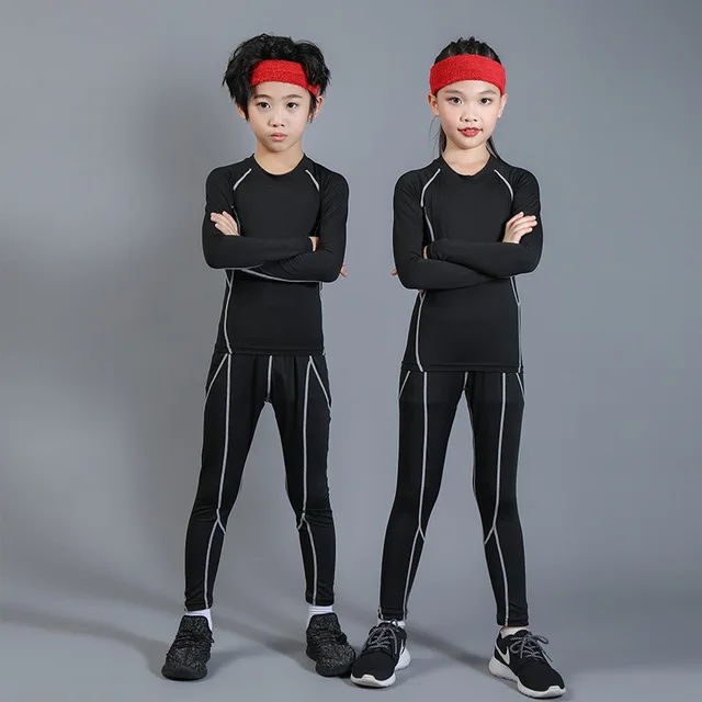 Children Basketball Clothes Autumn Winter Long-Sleeved Tights Inner Bottoming Trousers A Must-Have for Primary and Secondary School Students!