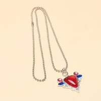 Anime JoJo Bizarre aventure Collier Joseph Joestar colliers femme mode rouge rubis pierre coeur Collier Cosplay Collier 6