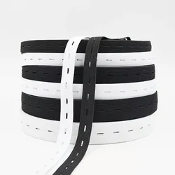 Premium Versatile Elastic Webbing for DIY Crafts and Garment Accessories - White/Black Nylon (15mm white)