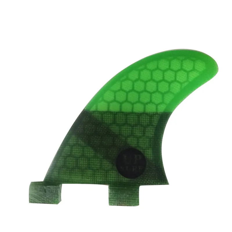 UPSURF-FCS Twin Fins GL Surfboard Fins Honeycomb Fiberglass Double Tabs Base Rear Fins Surfing Board Accessories