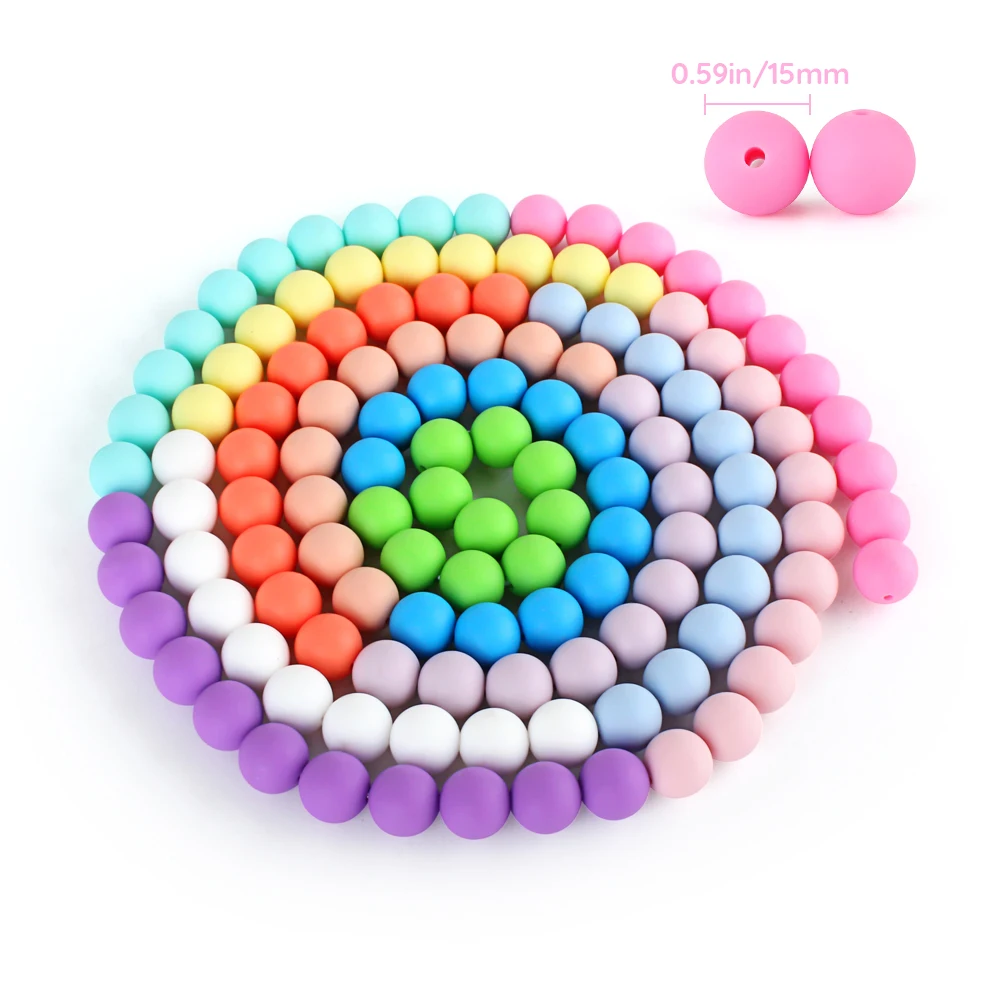 Silicone Round Beads for DIY Jewelry and Accessories
