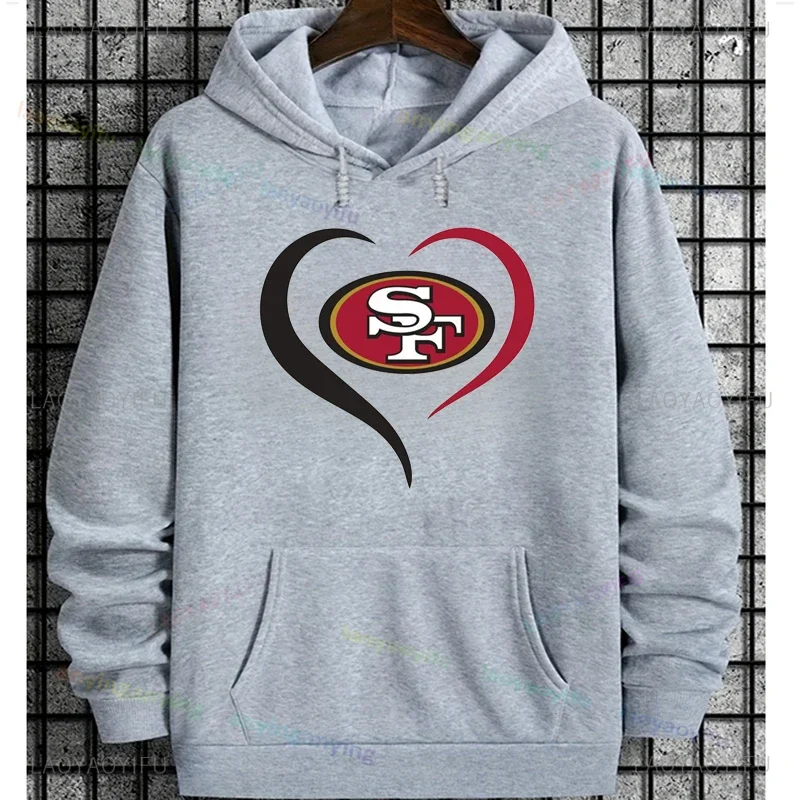 -49ers- American Football Sports Long-Sleeved Graphic Pattern T-shirt Hoodie Harajuku Men Women Clothing Hoodies Casual Wear 4