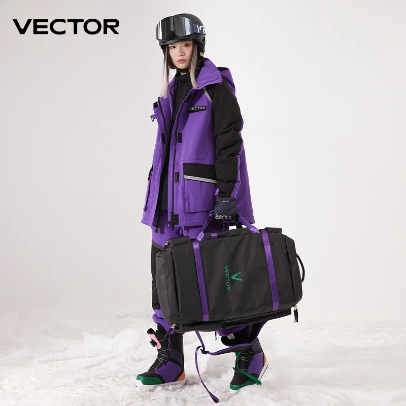 VECTOR Ski Backpack Snowboard Bag 55L Large Capacity Waterproof Ski Boots Bag Adjustable Waterproof Snowboard Backpack