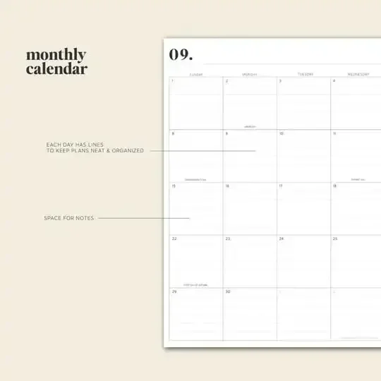 Durable-Daily Planner Academic Planner 24-25 Writing Pads Weekly And Monthlya HardcoverSignature Guest Books