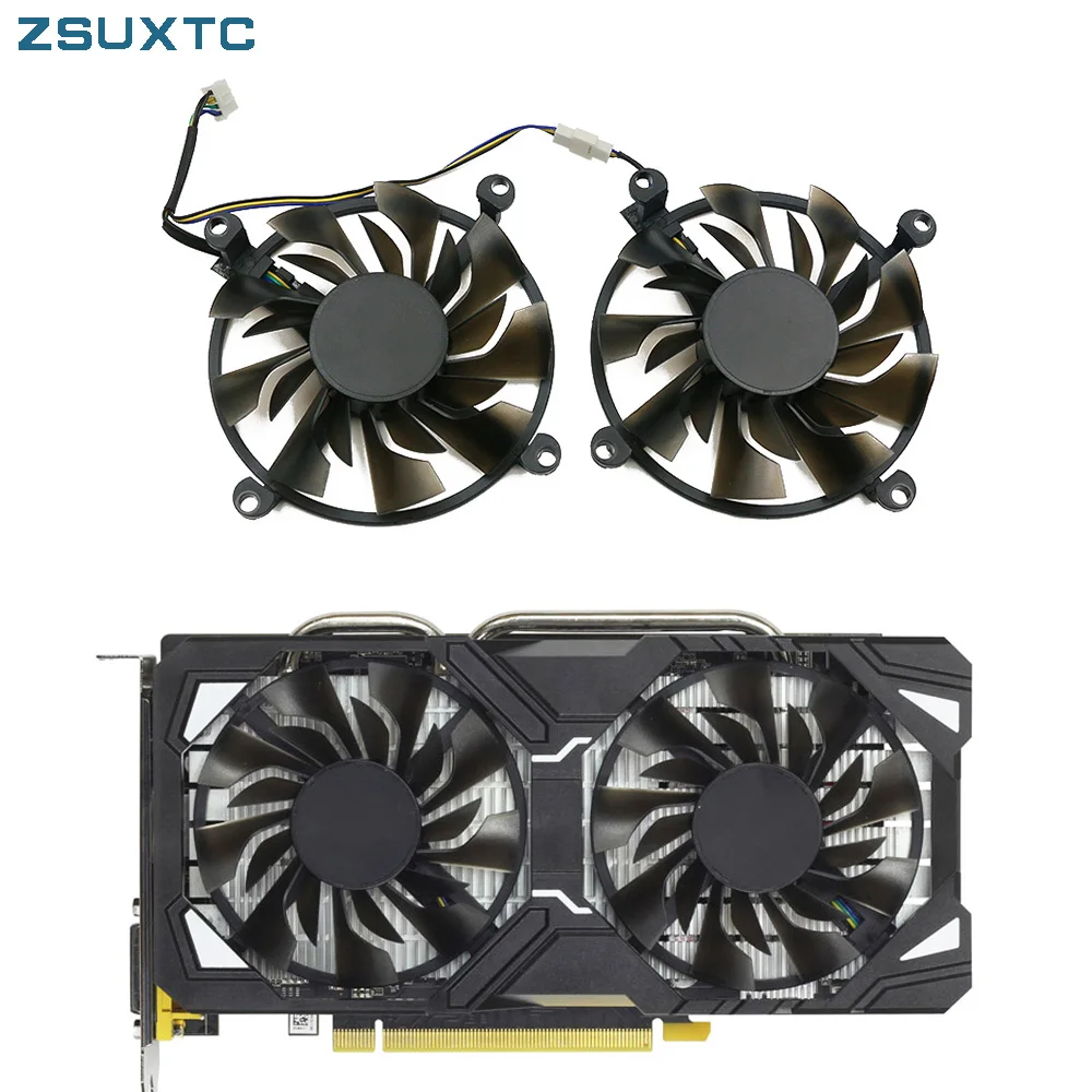 2PCS/lot 4Pin Cooler Fan Replace For ZOTAC GTX1060 GTX960 GTX950