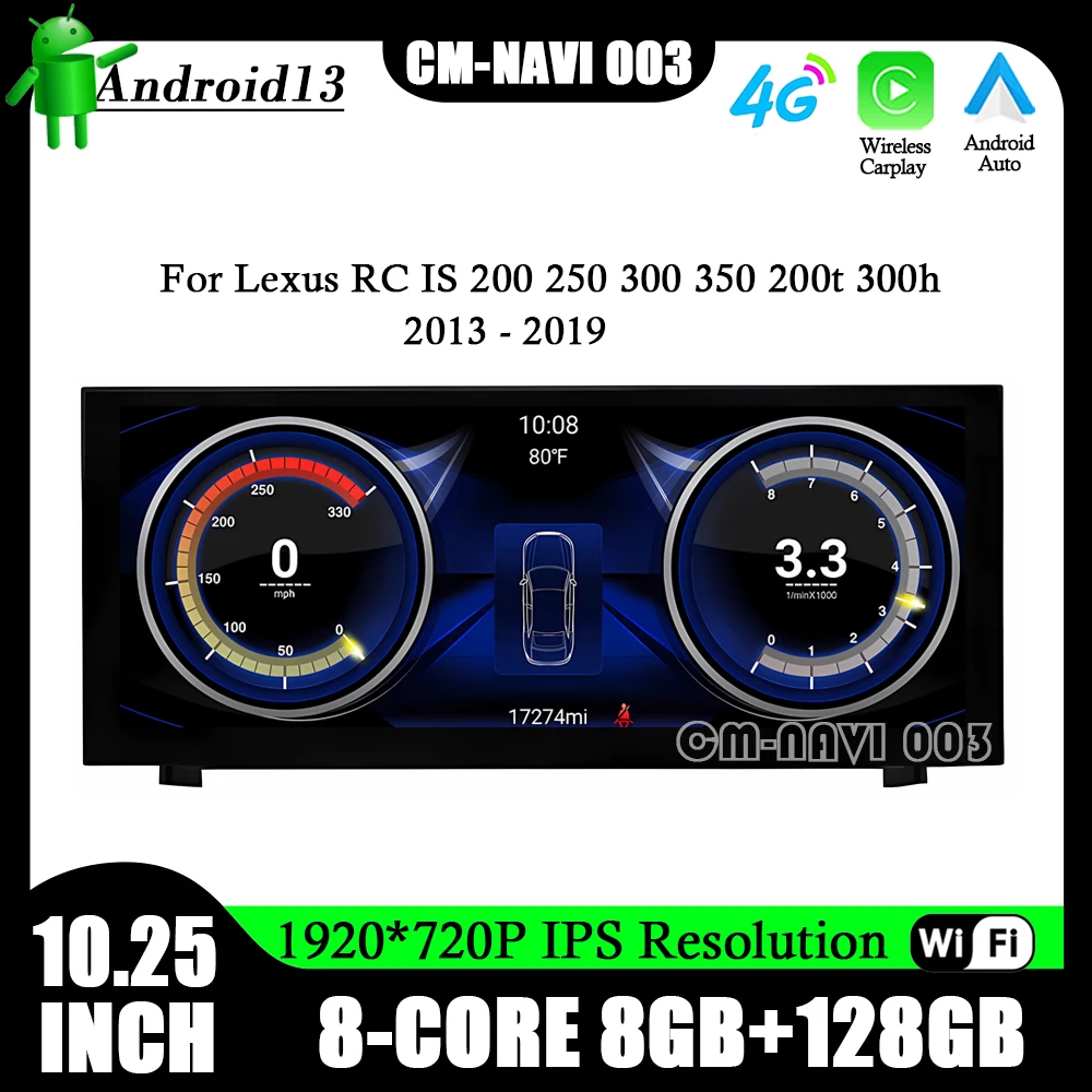 

Android 13 Car Radio Video For Lexus RC IS 200 250 300 350 200t 300h 2013 - 2018 Multimedia Player Stereo GPS Carplay 10.25 Inch