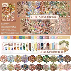 Enchanting Miniature Sticker Collection - Dream Town Series: 3D Houses for DIY Crafts & Scrapbooking (S27853 - 1)