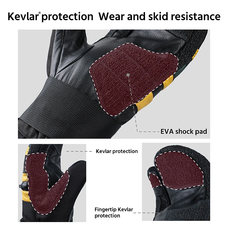 Five Finger Design Winter Ski Sport Gloves Snowmobile Snow Glove Waterproof Snowboard Gloves with Windproof Warm and Comfort 4