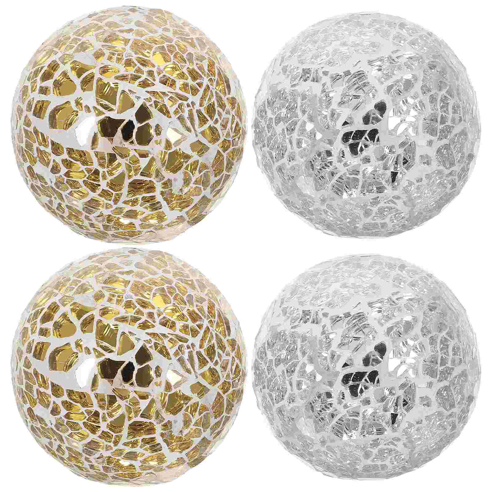 

Mosaic Ball Balls Sphere Decorative Home Orbs Ornament Table Decor Bowl Filler Cracked Bowls Decoration Tabletop Desktop