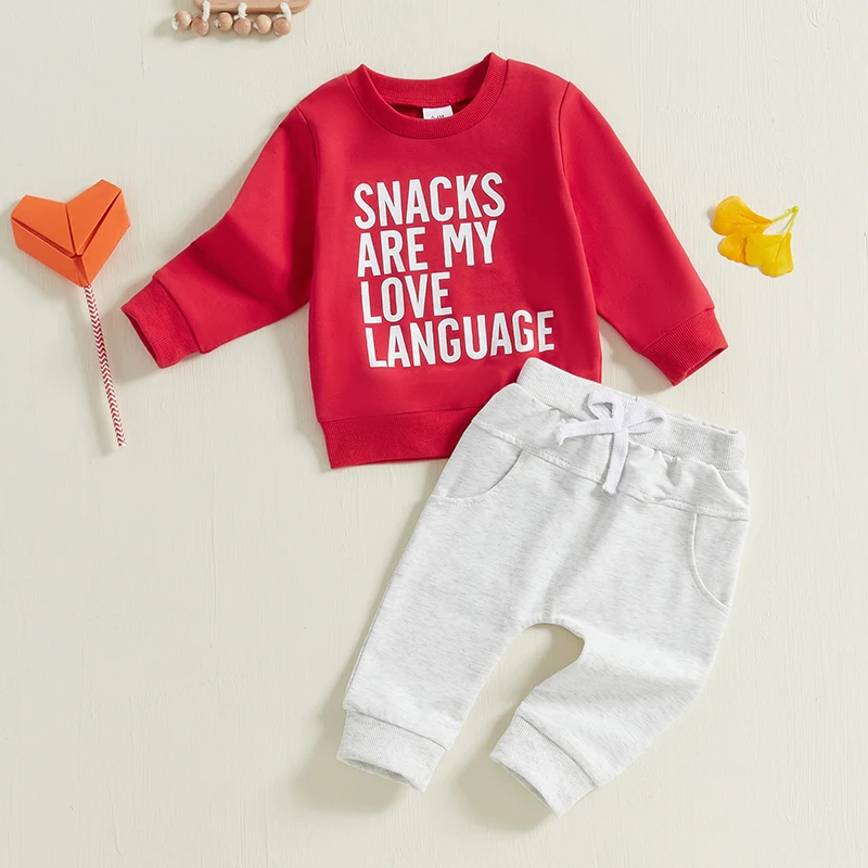 Baby Boys Valentine’s Sweatshirt Set 5