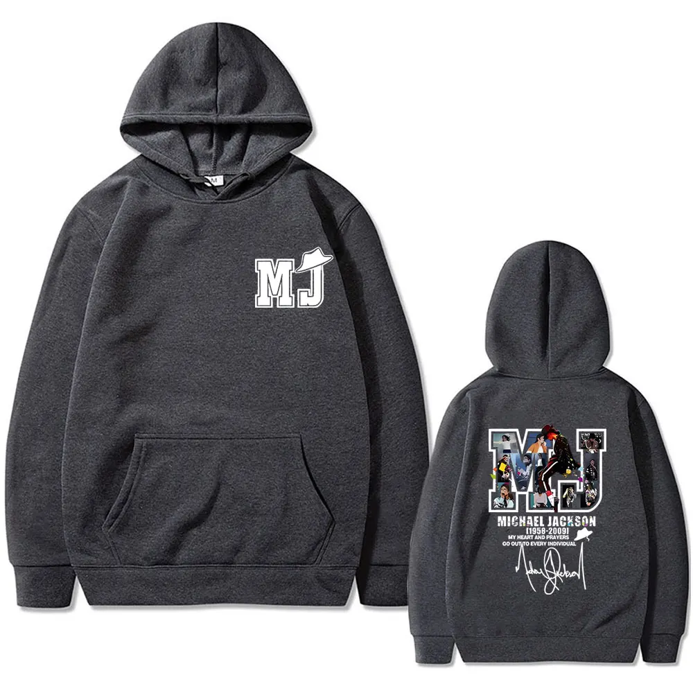 Classic Vintage Michael Jackson Graphic Print Hoodie Men Women Hip Hop Punk Rock Pullover Unisex Casual Oversized Streetwear 2