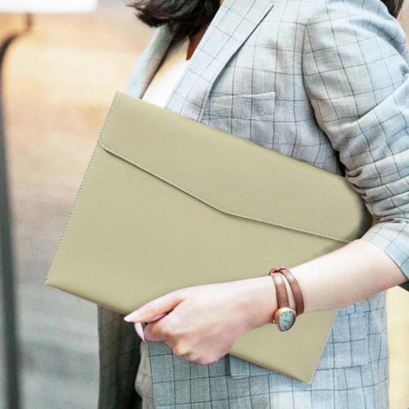 Borse per documenti A4 con iniziali personalizzate in pelle PU