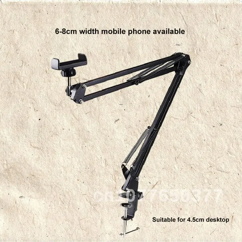 35 models of folding metal cantilever phone bracket for live broadcast on bedside desktop with clip-on lazy bracket