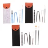 4pcs/set Lube Brush Tweezer Switch Stem Holder Lube Tool Collection For Mechanical Keyboard With Bag 2