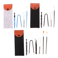 4pcs/set Lube Brush Tweezer Switch Stem Holder Lube Tool Collection For Mechanical Keyboard With Bag 2