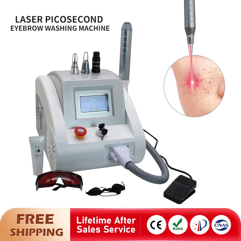 Picosecond Laser Wash Tattoo Machine Skin Whitening Remove Birthmark Freckles Q Switched Nd Yag Laser 1064nm 532nm 755nm Salon