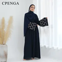 Tenue islamique du moyen-orient pour femmes musulmanes, Robe Abaya de luxe, dubaï, modeste, Cardigan arabe Eid, Robe caftan unie, turquie, 2025 4
