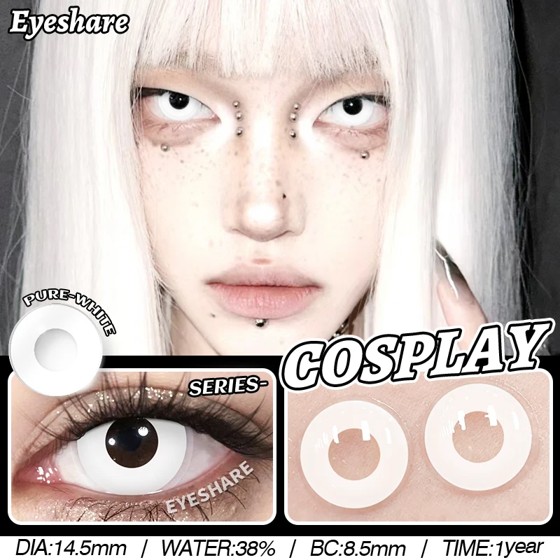 Vibrant Halloween Cosplay Contact Lenses - Red, White & Multicolored Yearly Wear