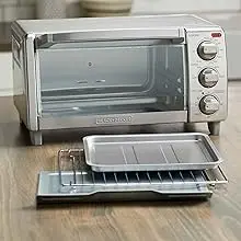 Description Picture 6 of itemBLACK+DECKER 4-Slice Toaster Oven, TO1745SSG, Even Toast, 4 Cooking Functions Bake, Broil, Toast and Keep Warm, Removable Crumb